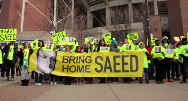 Protests asking President Obama to save pastor Saeed Abedini (YouTube)