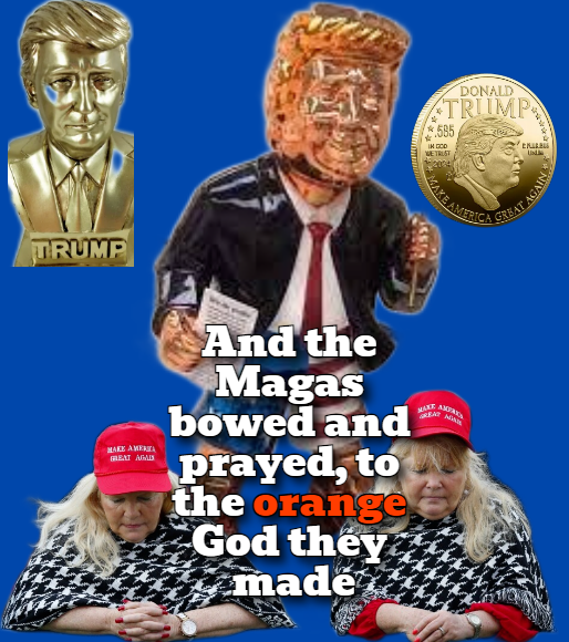 Ande the Magas bowed and prayed to the orange God they had made